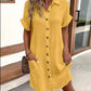 💎🔥This Week's Special Price:£14.99!!💎✨Women’s Summer Midi Dress – Breezy, Flattering & Effortlessly Chic! Lightweight Button-Down with Pockets 🇬🇧☀️
