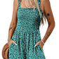 ⏰Hot Sale 49% Off💃Women's Summer Square Neck Sleeveless Loose Casual Short Smocked Romper