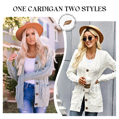 🏆 LAST DAY SALE | 49% OFF 🔥 Women’s Mid-Length Knit Cardigan 🧥 – Soft, Elegant & Easy to Layer 🍂