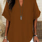 🌸Summer Hot Sales - only ￡10.99👕Fashion Loose Solid Color Short Sleeve Top