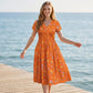 🌈2026 Summer Hot Sale 50% OFF!✨Women's V-Neck Floral Print Dress with Twist Waist