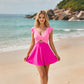 🌞Summer Hot Sale 49% OFF✨🩱Flattering Ruffle Wrap Swimsuit for Women – Tummy Control Swimdress 💗✨