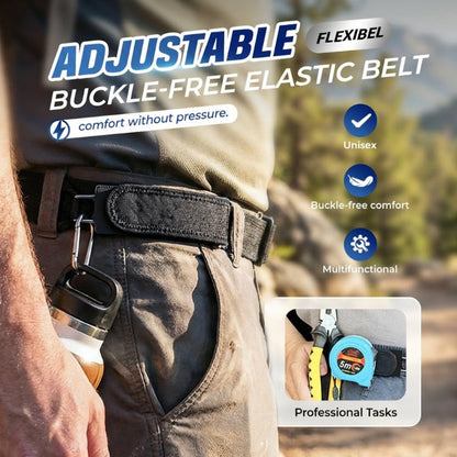 👖Last Day Special Price £7.99!!👍✨ No-Buckle Elastic Belt for Men & Women – Adjustable, Stretchable & Invisible Fit