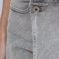 KATCH ME Layered High Waist Raw Hem Denim Skorts With Tassel Detail
