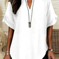 🌸Summer Hot Sales - only ￡10.99👕Fashion Loose Solid Color Short Sleeve Top