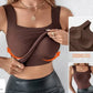 Women's U Neck Thermal Tank Tops with Built-In Bra
