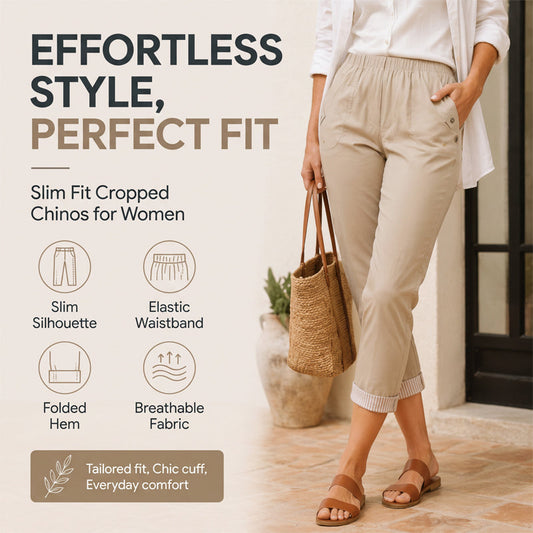 🎁New Arrival 52% OFF💥Women’s Comfortable Cropped Slim Pants – Flattering Everyday Trousers