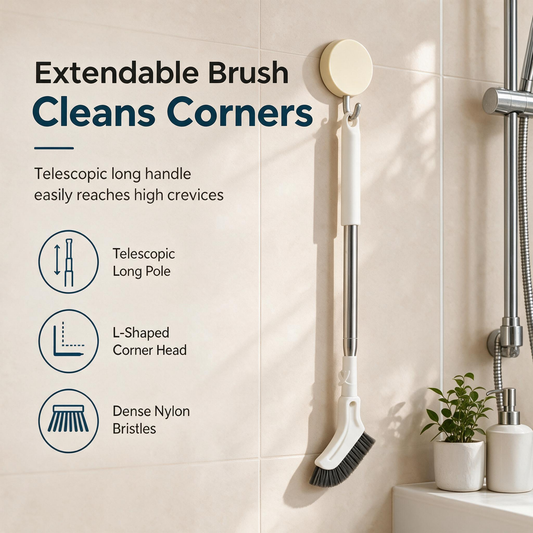 ⏳LAST DAY HOT SALES - 70% OFF🔥Multifunctional Extendable Long Handle Floor Scrub Brush