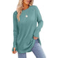 🤩Hot Sale-50% Off🌼Women's Tunic Tops to Wear with Leggings Long Sleeve Thumb Hole Shirts Crew Neck Curved Hem