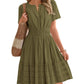 🔥Summer Hot Sales - 65% OFF😍Women's V-Neck Elastic Waist Tiered Mini Dress