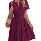 🔥Summer Hot Sales - 65% OFF😍Women's V-Neck Elastic Waist Tiered Mini Dress