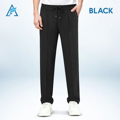 🔥Summer Sale🔥Pull On Ice Silk Stretch Smart Casual Pants
