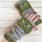 🔥Winter Hot Sale 49% off😻Cat Knitted Embroidery Fingerless Gloves - Cosy, Stylish, Casual Winter Wear
