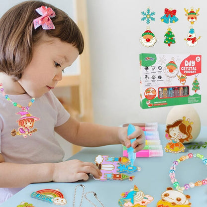 ⏳LAST DAY SALES - SAVE 59%🎁DIY Crystal Paint Arts and Crafts Set-Create Keychains & Window Art, Non-Toxic Creative Gift