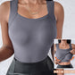 Women's U Neck Thermal Tank Tops with Built-In Bra