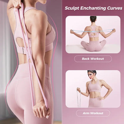 ⏳Limited-time Special Price:£11.99!!!🔥✨ Women’s Figure 8 Resistance Band – Sculpt & Tone Your Arms, Chest & Body Anywhere 💪