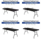 🌸 LIMITED TIME 60% OFF! ✨Pack Stretch Fabric Table Top Cap Cover, fits 4ft/6ft/8ft Tables
