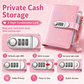🎄Xmas Pre Sale￡7.99!!✨ SparkleLock Cash Savings Binder with 3-Digit Combination Lock – 100-Page Cash Stuffing Budget Organizer for Savings Challenges, Money Goals & Gifts 💖