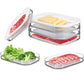 😍LIMITED-TIME 50% OFF!🧊 3‑Layer Fridge Crisper – Clear, reusable & stackable ✨