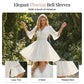 👗LAST DAY SALE 60% OFF⚡50K+ SOLD💕🪞Chic V-Neck Dress with Lace Cutout Details✨Soft Hollow Lace Splicing Midi Dress For Date Wedding Guest Party💐