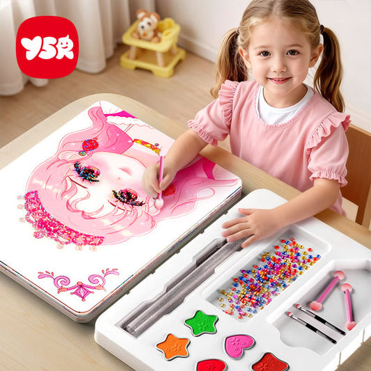 😍🎁New Year gifts Hot Sale 49% OFF🎁🌸JSR Special Diamond Painting & Princess Book Makeup Craft Kits Foil Art Books Set Play on Paper