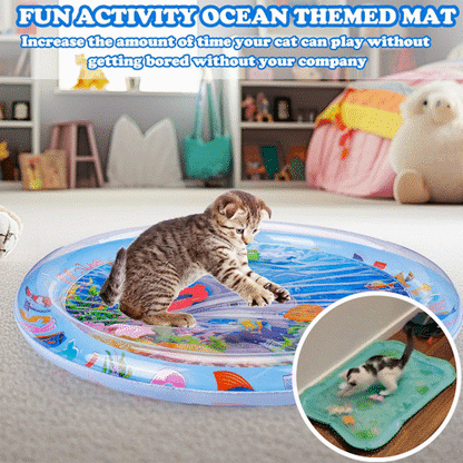 🐱 Unleash the Fun for Indoor Cats – 49% OFF ✨ Pet Water Sensory Mat – For Playful Hunting & Cooling Relief! 🐟