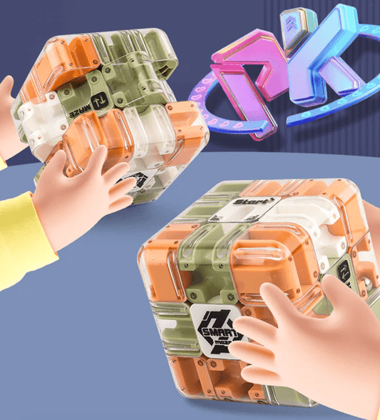 🧩 🎁Best Gift 50% OFF NOW! ✨ Large Labyrinth 3D Puzzle Maze Cube - 120 Challenging Routes with Smooth Rotation for Cognitive Development & Fun 🧠🔛