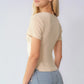 KATCH ME Layered High Waist Raw Hem Denim Skorts With Tassel Detail