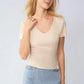 KATCH ME Layered High Waist Raw Hem Denim Skorts With Tassel Detail