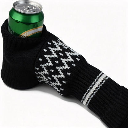 Beer Mitten Gloves - Knit Stitched Drink Mitt Holder for Beverage 🧤🍻