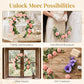 😍Last Day Hot Sales - 50% OFF🎁Gold Metal Floral Hoop Centerpiece with Wooden Stand