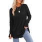 🤩Hot Sale-50% Off🌼Women's Tunic Tops to Wear with Leggings Long Sleeve Thumb Hole Shirts Crew Neck Curved Hem