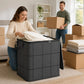 Spacious Moving Storage Bin – Large Capacity Zippered Fabric Organizer for Bedding & Clothes