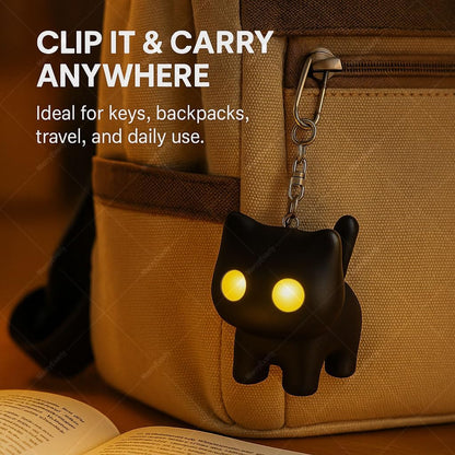 😻🔥New Year Sale 49% OFF🌙 🌟Black Cat Night Light Keychain
