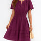 🔥Summer Hot Sales - 65% OFF😍Women's V-Neck Elastic Waist Tiered Mini Dress