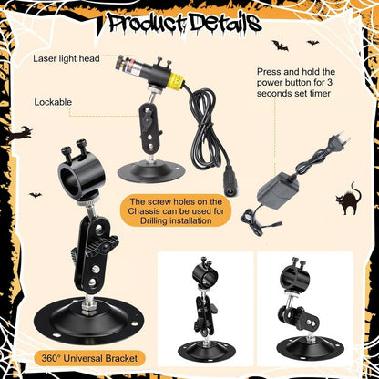 👻 Green Laser Swamp Light | 360° Adjustable Halloween Atmosphere Projector
