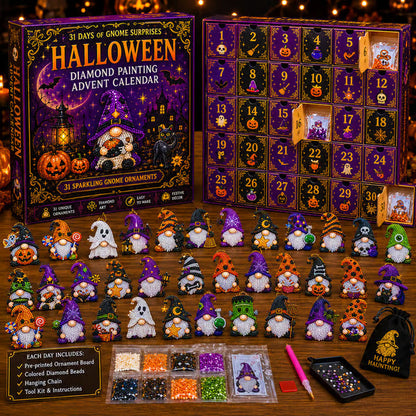 🎁2026 New Hot Sales🔥31 Days of Gnome Surprises 🎃✨ Halloween Diamond Painting Advent Calendar