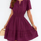 🔥Summer Hot Sales - 65% OFF😍Women's V-Neck Elastic Waist Tiered Mini Dress
