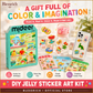 🎁Christmas Pre Sales - save 65% ☃️🌈 Create Your Own Jelly Stickers! 🎨 DIY Paint, Peel & Stick Art Kit for Kids ✨ 4 Fun Themes + Complete Craft Set 🎁