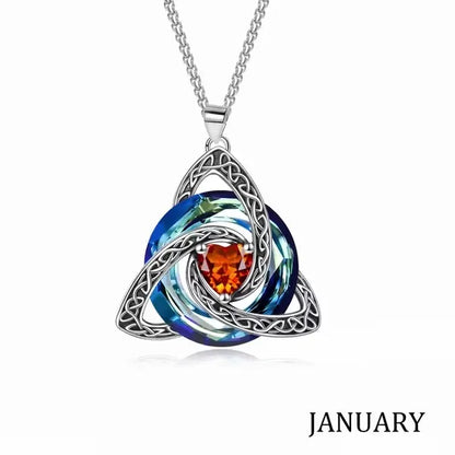 🌲Xmas Hot Sales - 50% off💝Birthstone Celtic Knot Necklace for Women