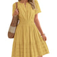 🔥Summer Hot Sales - 65% OFF😍Women's V-Neck Elastic Waist Tiered Mini Dress