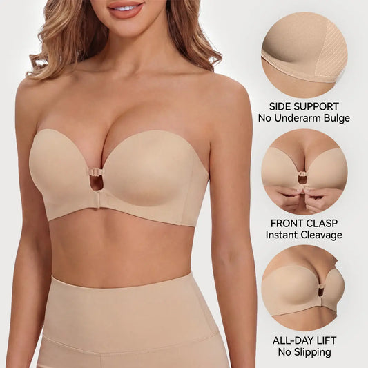 🥳2026 HOT SALE🥳💞50K+ SOLD!💗Seamless Front Closure Bra With Adjustable Straps