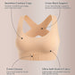 Women's Front Closure Seamless Back Support Posture Bra