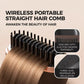 Wireless Portable Hair Straightener Comb | Rechargeable Mini Straightening Brush with 3 Heat Levels