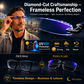 😍Buy 1 Get 1 Free - Just ￡8.99👓 Crystal Clear Reading Glasses – Lightweight Frameless Design with Premium Diamond-Cut Finish ✨