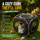 🐾 Foldable Cat Play Cube – A Cozy Hideout for Curious Cats