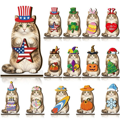 ❄️Summerfresh 50% OFF!❤️Interchangeable Magnetic Wooden Friend – Year-Round Seasonal Shelf Decor