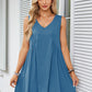 Women’s V-Neck Sleeveless Vest Loose pleated Dress