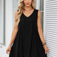 Women’s V-Neck Sleeveless Vest Loose pleated Dress