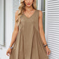 Women’s V-Neck Sleeveless Vest Loose pleated Dress